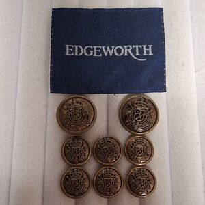 Edgeworth Bronze Blazer Buttons 8 2-Large, 6 Smaller Crown Shield Logo
